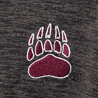 Colosseum Heathered Black Montana Grizzlies Down Swing Polo raglan pour homme
