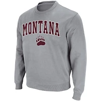 Colosseum Gris Chiné Montana Grizzlies Arch & Logo Tackle Twill Pullover Homme
