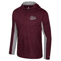 Men's Colosseum Maroon Montana Grizzlies Always Sunny Quarter-Zip Hoodie