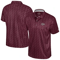 Polo à imprimé football marron Colosseum pour homme, Montana Grizzlies