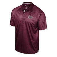 Men's Colosseum Maroon Montana Grizzlies Honeycomb Raglan Polo