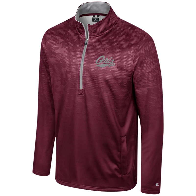 Veste à demi-zip Colosseum Maroon Montana Grizzlies The Machine pour hommes