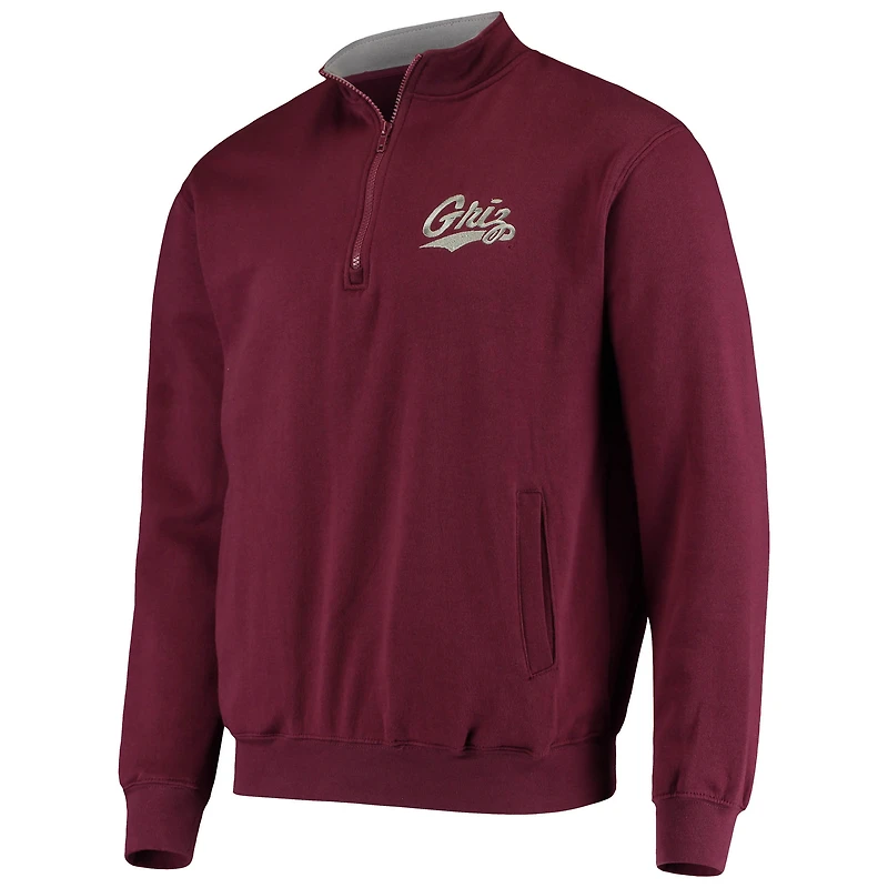 Veste Colosseum Maroon Montana Grizzlies Tortugas Logo Quarter-Zip pour homme