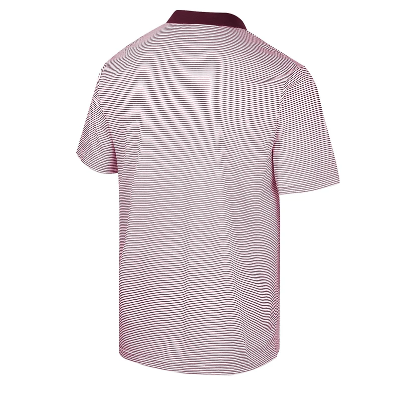 Polo à rayures Montana Grizzlies Colosseum blanc/marron pour homme