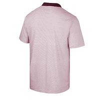 Polo à rayures Montana Grizzlies Colosseum blanc/marron pour homme