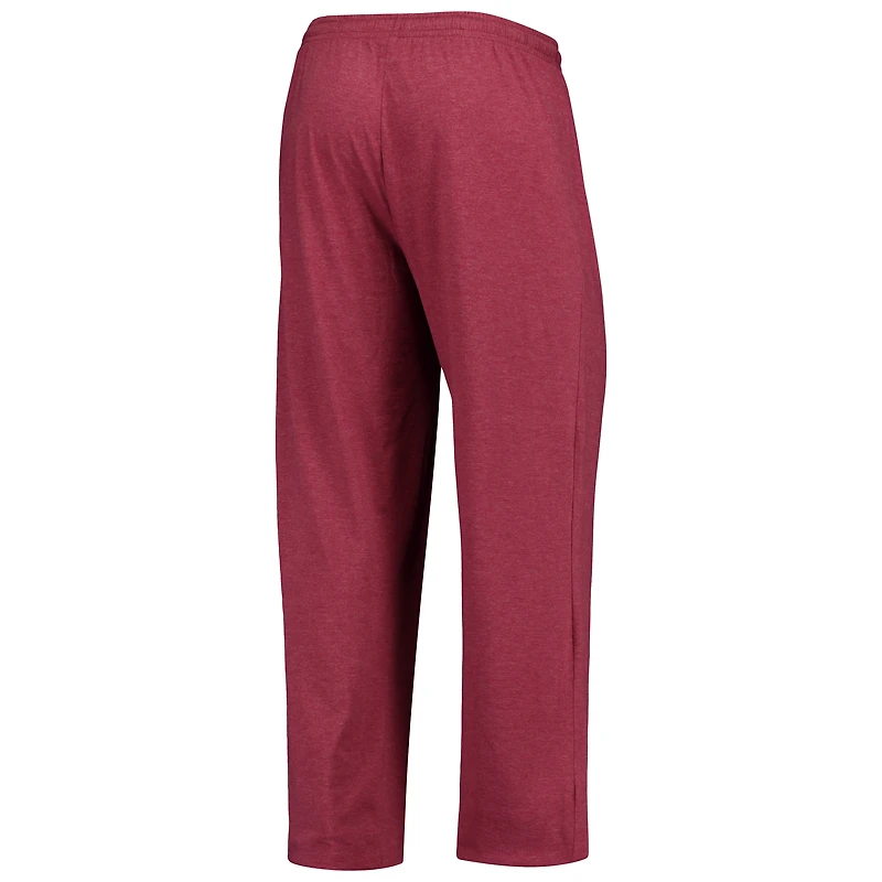 Ensemble de nuit pour homme Concepts Sport bordeaux/anthracite chiné Montana Grizzlies Meter, haut à manches longues et pantalon