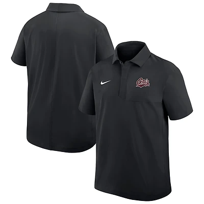 Polo Nike noir Montana Grizzlies 2025 Sideline Dri-FIT pour homme