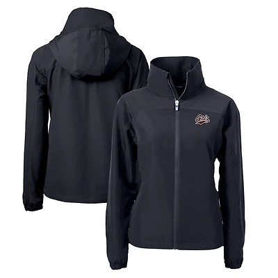 Women's Cutter & Buck Black Montana Grizzlies Charter Eco Recycled Full-Zip Jacket