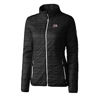 Women's Cutter & Buck Black Montana Grizzlies Rainier Eco Insulated Puffer Full-Zip Jacket