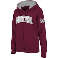 Chandail à capuchon glissière pleine longueur Stadium Athletic Montana Grizzlies pour femme, bordeaux