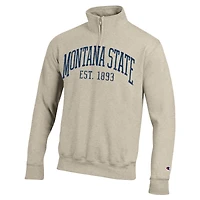 Men's Champion  Cream Montana State Bobcats Established Date Quarter-Zip Pullover