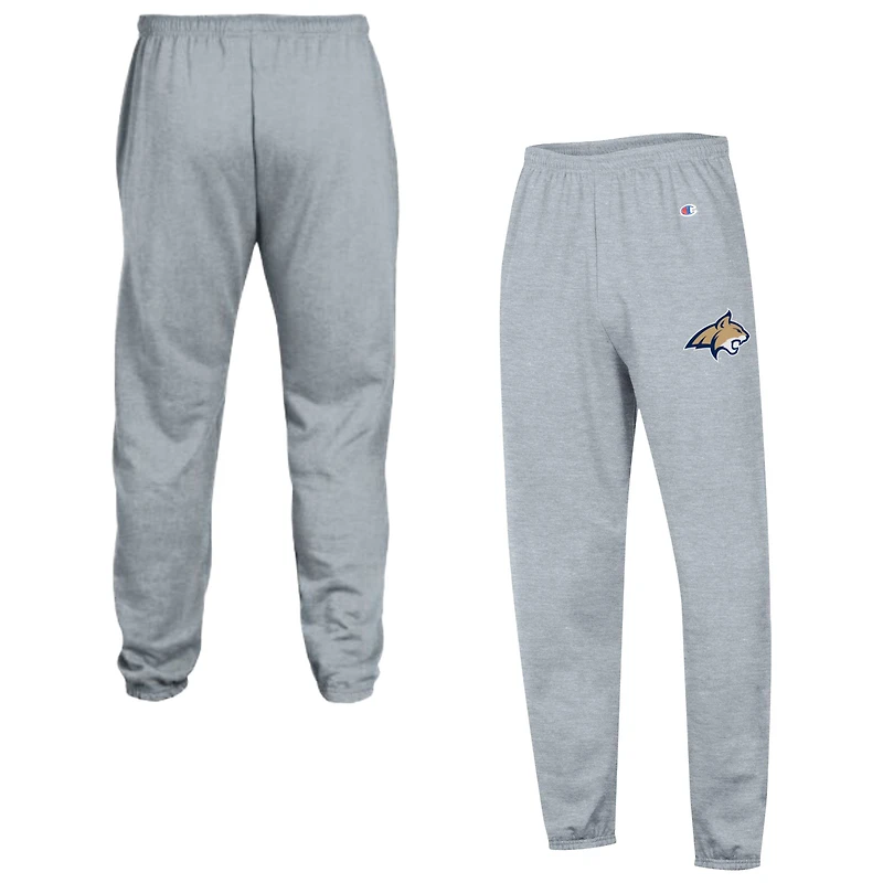Pantalon de survêtement Champion pour homme, gris chiné, Montana State Bobcats, en polaire Powerblend.