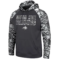 Sweat à capuche Colosseum Charcoal Montana State Bobcats OHT Military Appreciation Digital Camo pour homme