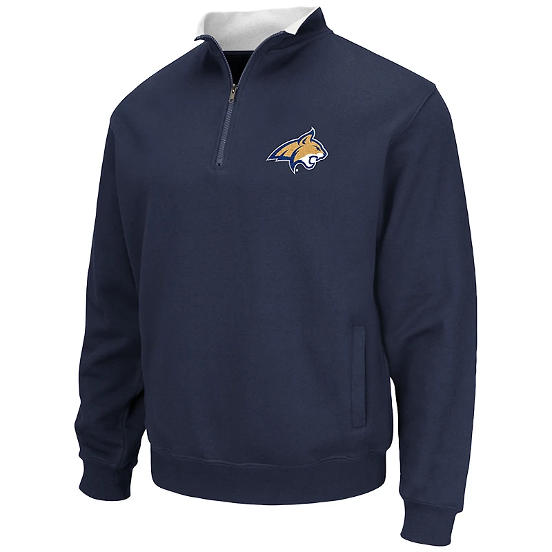 Men's Colosseum  Navy Montana State Bobcats Tortugas Quarter-Zip Pullover