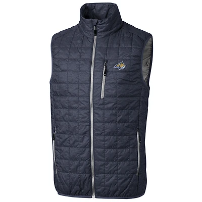Gilet Rainier universitaire à fermeture éclair intégrale pour homme, couleur anthracite, des Bobcats de l'État du Montana, taille grande et taille, Cutter & Buck