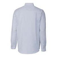Men's Cutter & Buck Blue Montana State Bobcats Stretch Oxford Stripe Big Tall Long Sleeve Dress Shirt