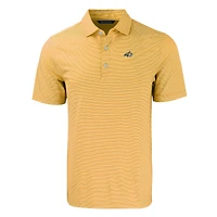 Polo extensible recyclé à double rayure Forge Eco pour homme, couleur or/blanc, des Montana State Bobcats