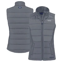 Gilet hybride en softshell recyclé entièrement zippé pour femme, gris, Cutter & Buck, Montana State Bobcats, Vault Evoke