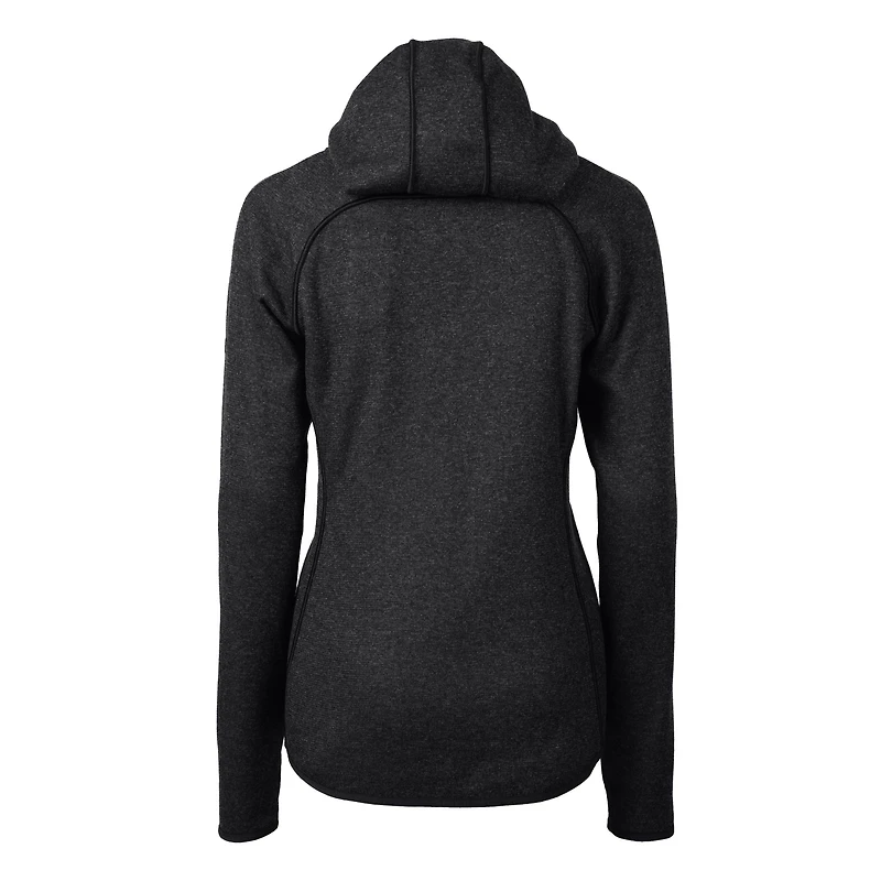 Women's Cutter & Buck Heather Charcoal Montana State Bobcats Vault Mainsail Full-Zip Hooded Jacket