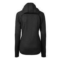 Women's Cutter & Buck  Heather Charcoal Montana State Bobcats Vault Mainsail Full-Zip Hooded Jacket