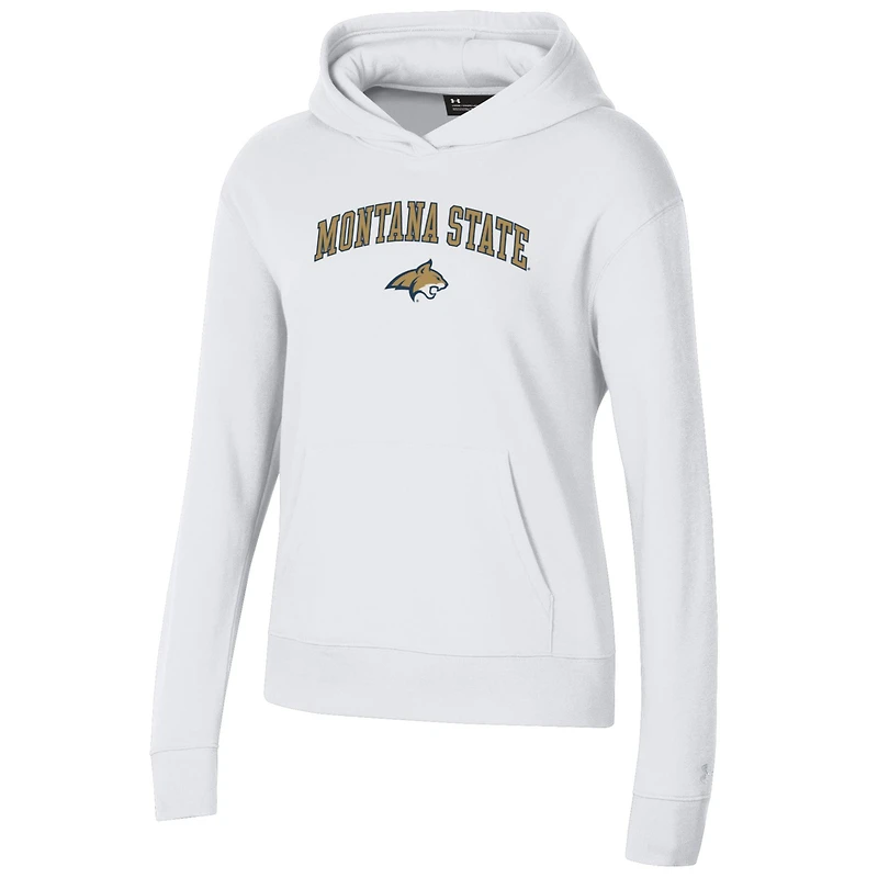 Women's Under Armour White Montana State Bobcats All Day Pullover Hoodie