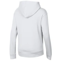 Sweat à capuche Under Armour blanc pour femme, motif Bobcats de l'État du Montana.