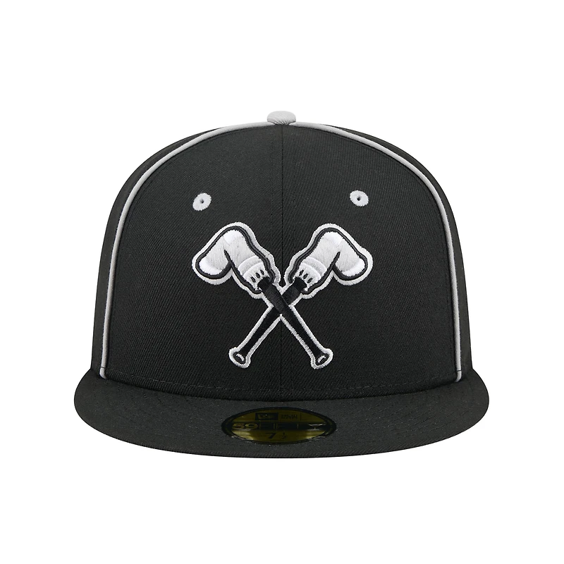 Casquette ajustée 59FIFTY Montgomery Biscuits noire New Era pour homme