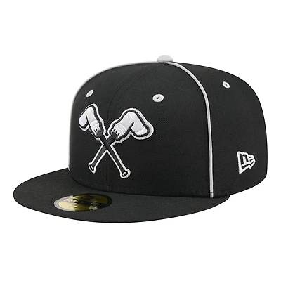 Casquette ajustée 59FIFTY Montgomery Biscuits noire New Era pour homme
