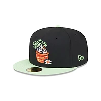 Men's New Era Black Montgomery Biscuits Theme Nights 59FIFTY Fitted Hat