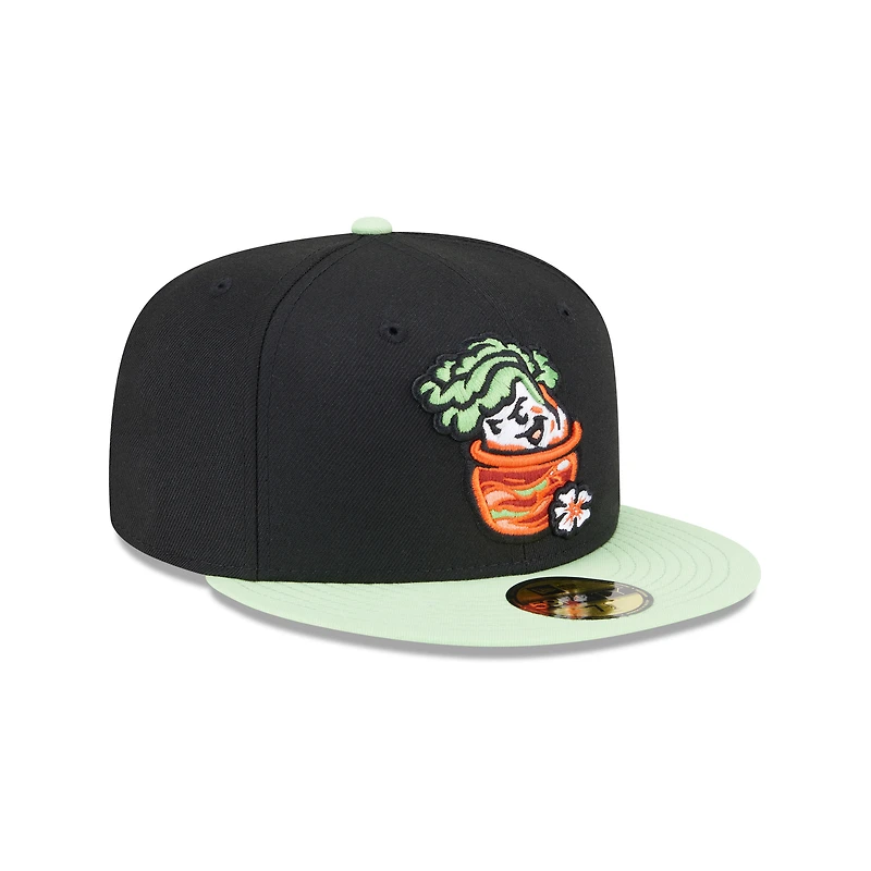 Men's New Era Black Montgomery Biscuits Theme Nights 59FIFTY Fitted Hat