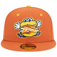Casquette ajustée 59FIFTY Montgomery Biscuits Theme Nights Bacon New Era orange pour homme
