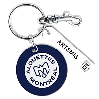  Montreal Alouettes Personalized Leather Round Keychain