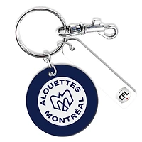  Montreal Alouettes Personalized Leather Round Keychain