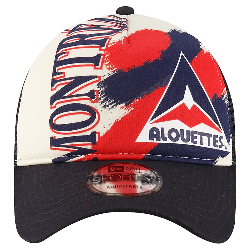 Men's New Era Blue Montreal Alouettes Turf Traditions 9FORTY Adjustable Hat