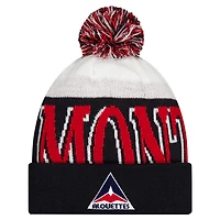 Bonnet en tricot à revers et pompon Turf Traditions des Alouettes de Montréal bleu New Era pour homme