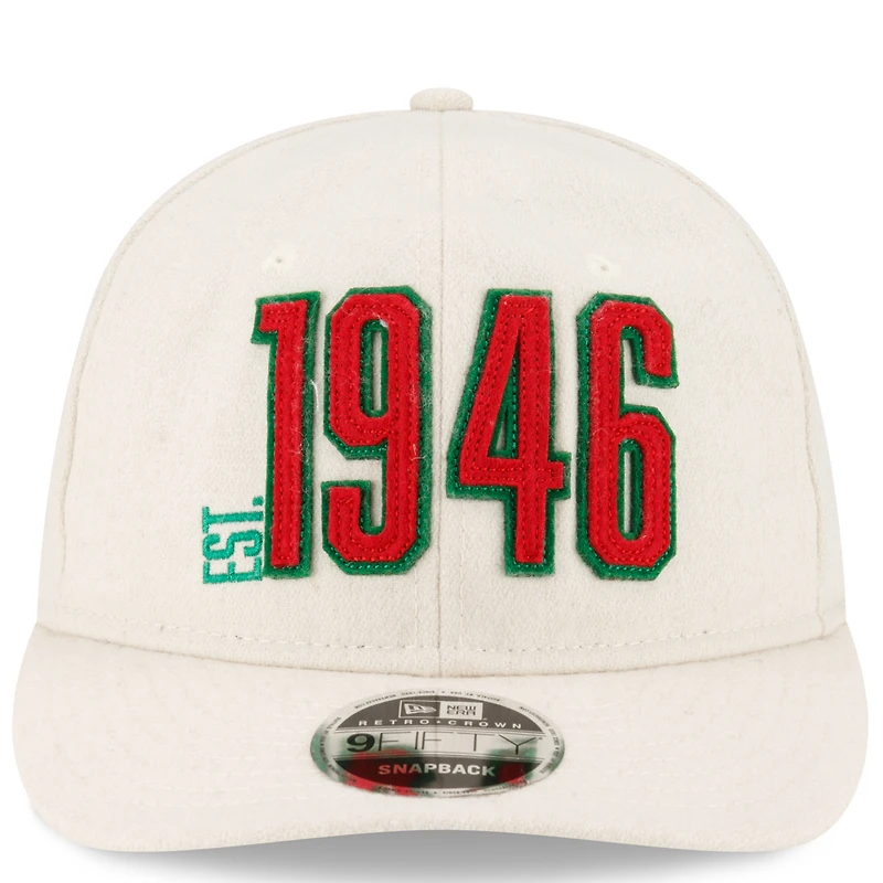Casquette ajustable Snapback 9FIFTY crème pour hommes des Alouettes de Montréal Turf Traditions Retro Crown de New Era