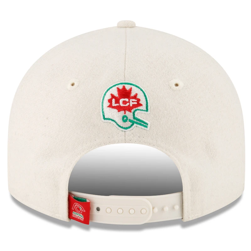 Casquette ajustable Snapback 9FIFTY crème pour hommes des Alouettes de Montréal Turf Traditions Retro Crown de New Era
