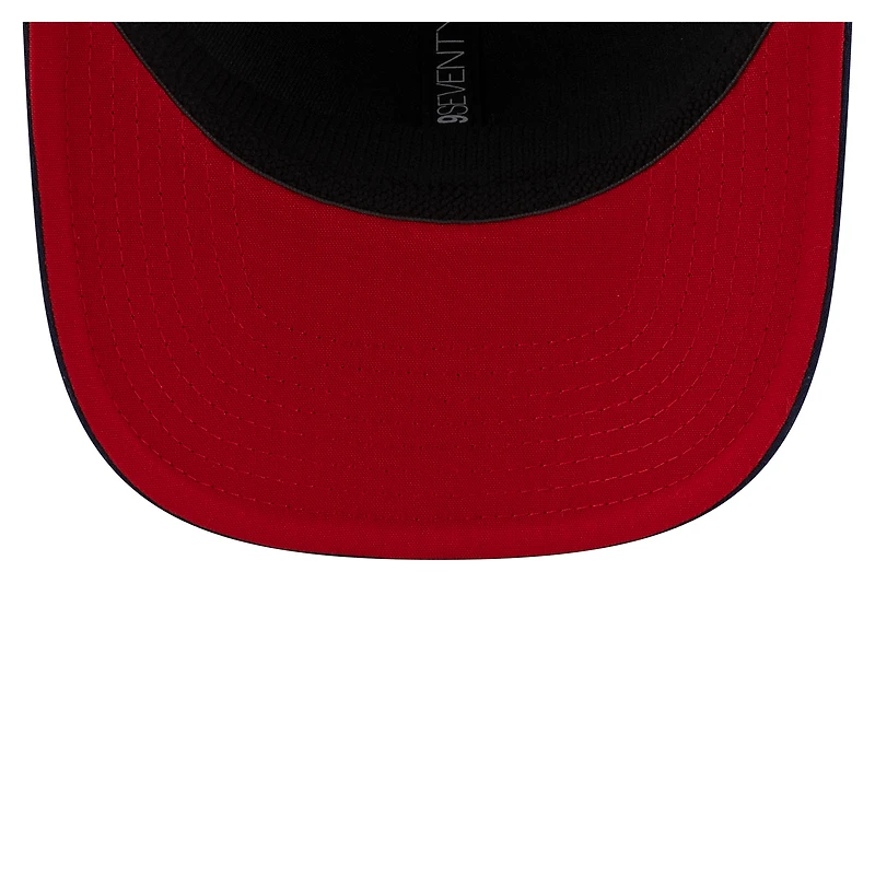 Casquette extensible à bouton-pression New Era bleu foncé pour homme, Alouettes de Montréal, Sideline 9SEVENTY