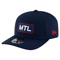 Casquette extensible à bouton-pression New Era bleu foncé pour homme, Alouettes de Montréal, Sideline 9SEVENTY