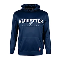 Men's New Era Navy Montreal Alouettes Sideline Performance Pullover Hoodie