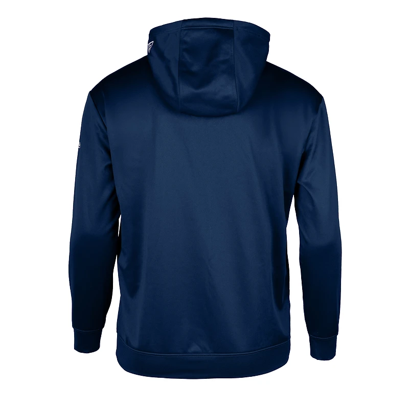 Sweat à capuche Performance Sideline bleu marine New Era pour homme des Alouettes de Montréal