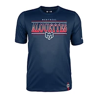 T-shirt de performance pour homme New Era bleu marine des Alouettes Montréal