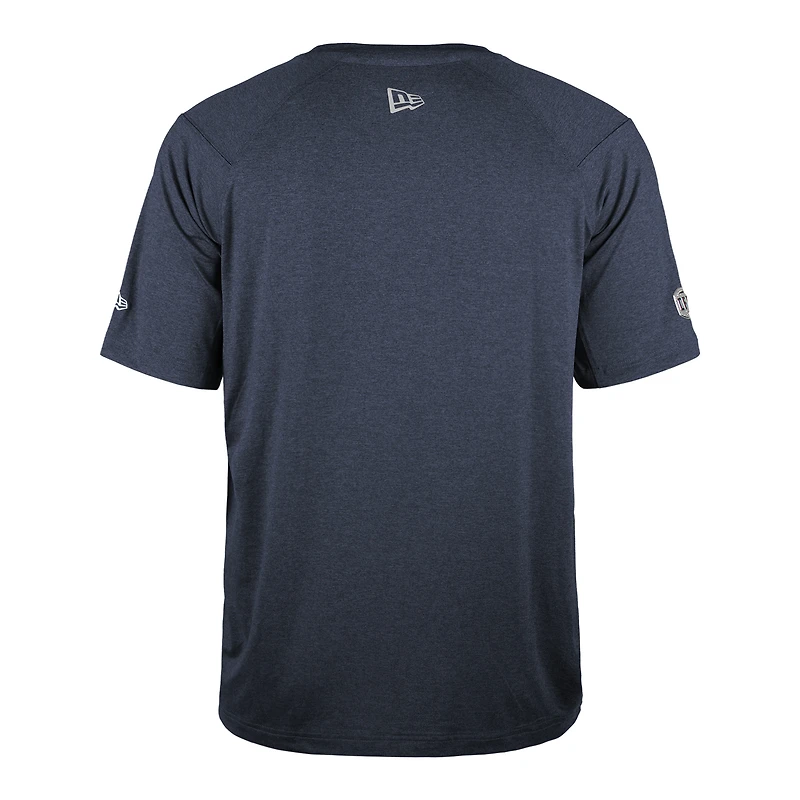 T-shirt 5th & Ocean by New Era pour homme, bleu marine, Alouettes de Montréal, touche performance universitaire