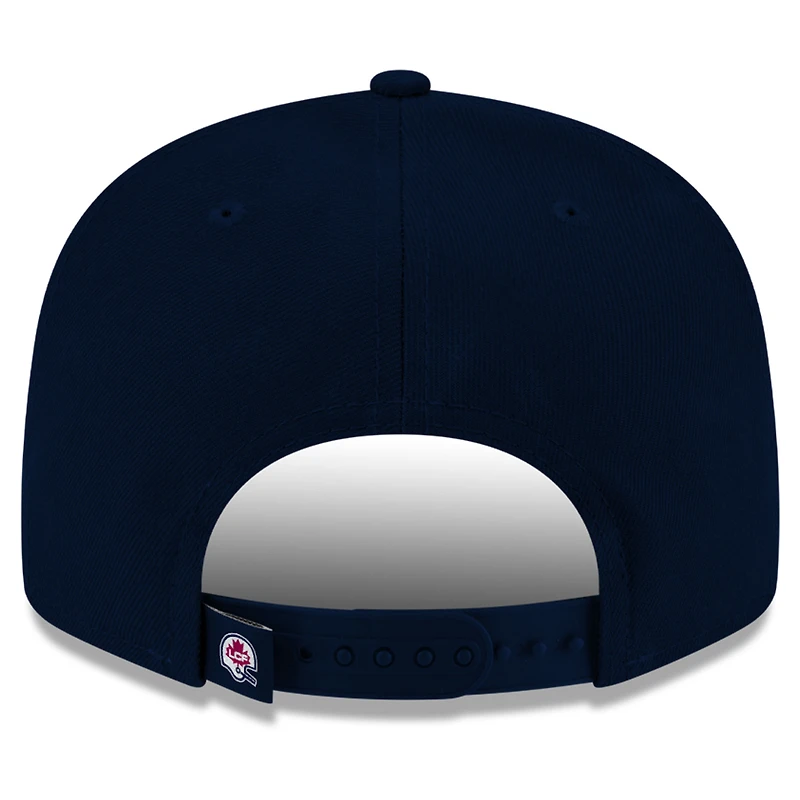 Casquette Snapback 9FIFTY Turf Traditions des Alouettes de Montréal New Era pour hommes, bleu marine