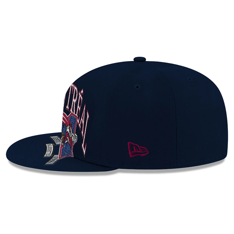 Men's New Era Navy Montreal Alouettes Turf Traditions 9FIFTY Snapback Hat