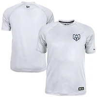 T-shirt raglan New Era blanc pour homme, Alouettes de Montréal 2026, Sideline Cavort