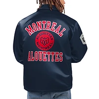Men's Starter Navy Montreal Alouettes Option Route Full-Snap Coaches Jacket