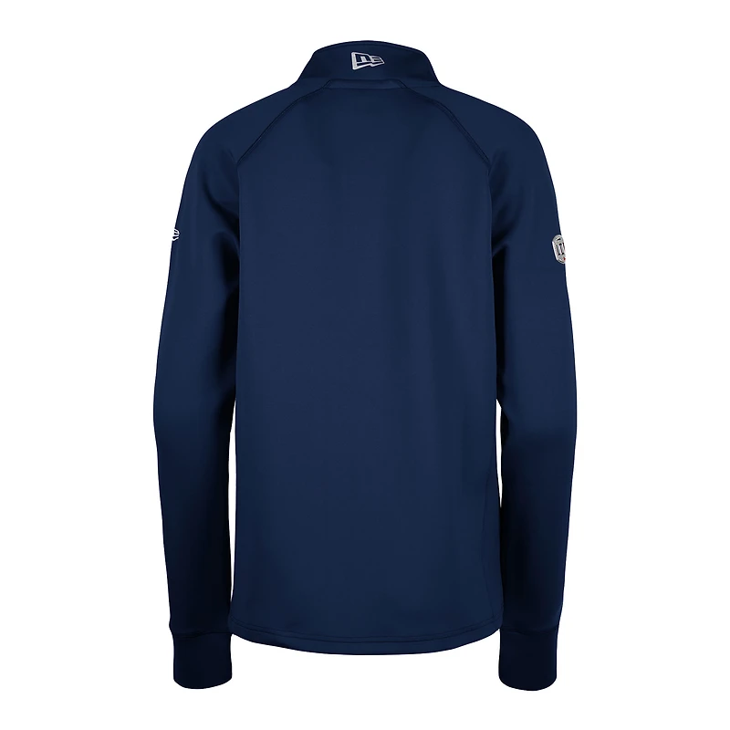 Women's 5th & Ocean by New Era Navy Montreal Alouettes Sideline Piper Performance Raglan Quarter-Zip Top
