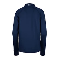 Women's 5th & Ocean by New Era Navy Montreal Alouettes Sideline Piper Performance Raglan Quarter-Zip Top