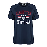 Women's New Era  Navy Montreal Alouettes Sideline Circuit Performance T-Shirt